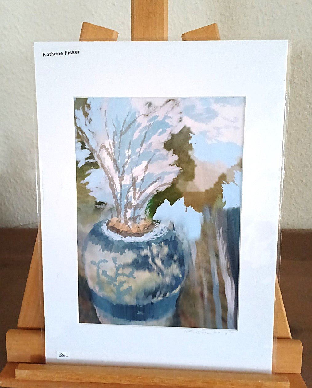 The Chinese Vase – digitalt kunstprint i passepartout med rolig og poetisk stemning