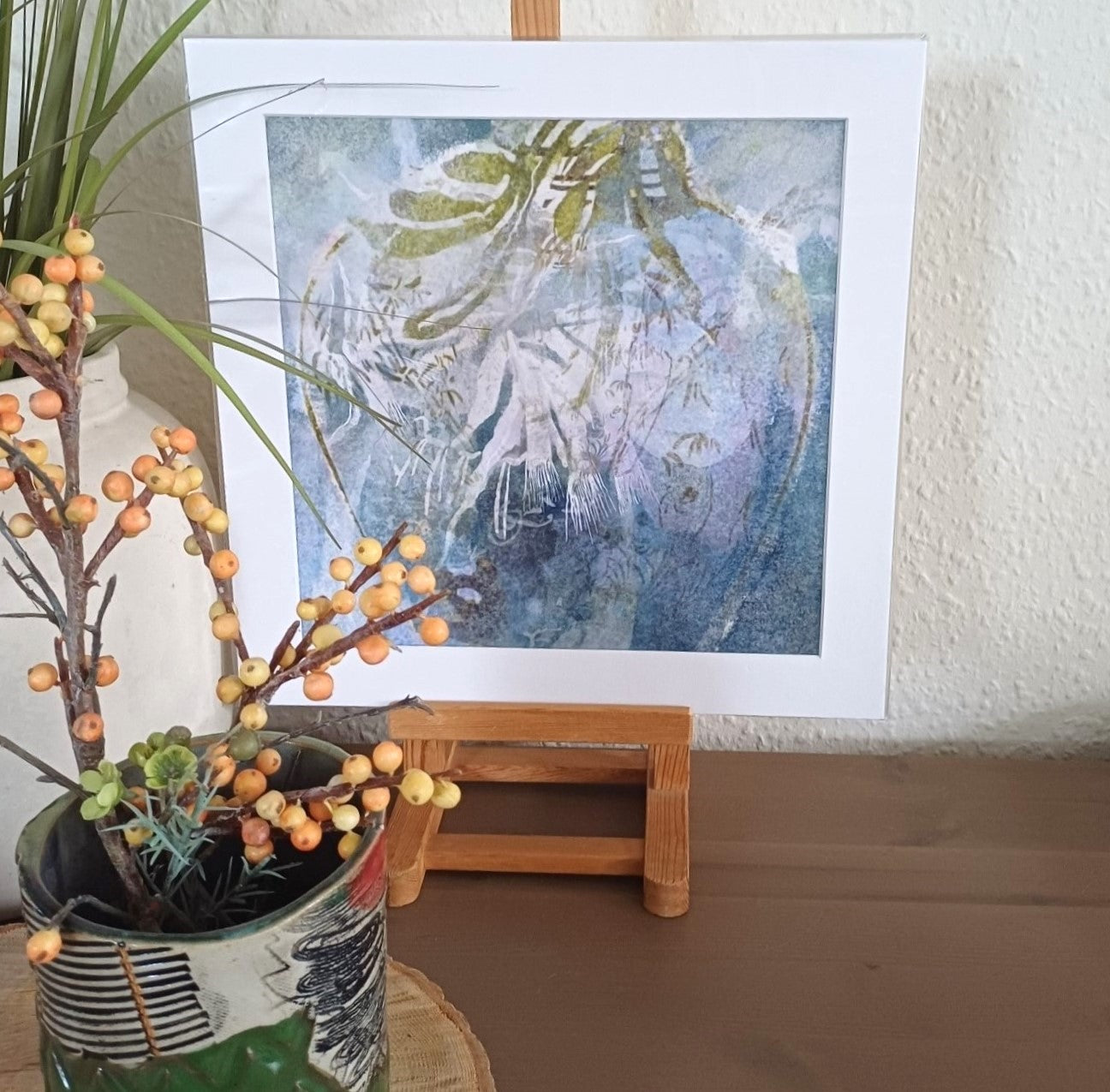 Digitalt kunstprint af abstrakt vase.