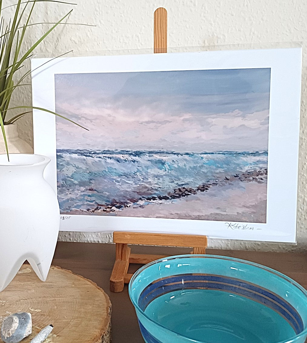 Unikt strand billede – originalt kunstværk af Kathrine N. Fisker